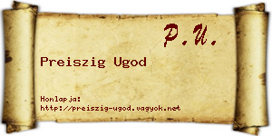 Preiszig Ugod névjegykártya